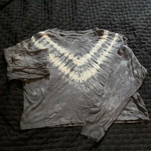 American Eagle Cropped Tie-Dye long sleeve tee - M